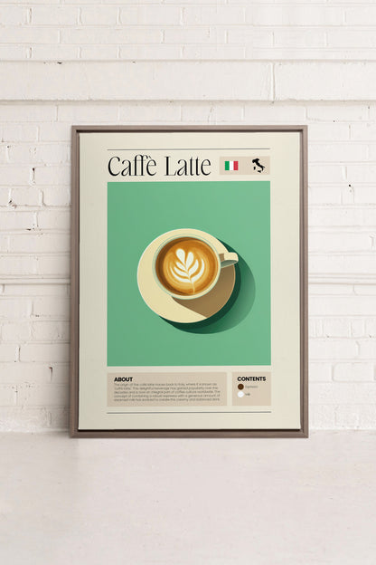 CAFFÈ LATTE, Mischtechnik auf gespannter Leinwand
