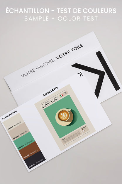 CAFFÈ LATTE, Mischtechnik auf gespannter Leinwand
