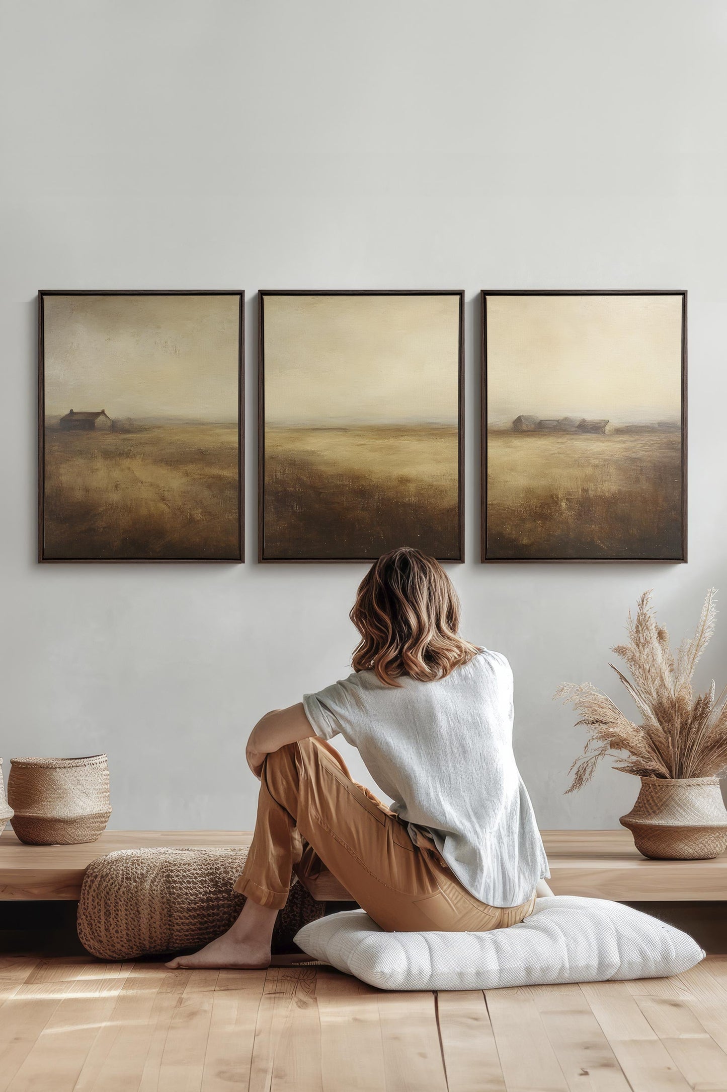 TRIO D'ANTAN (3 Werke auf gespannter Leinwand)