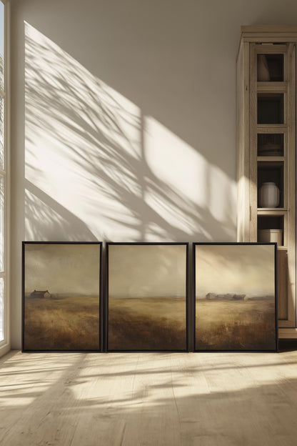 TRIO D'ANTAN (3 Werke auf gespannter Leinwand)