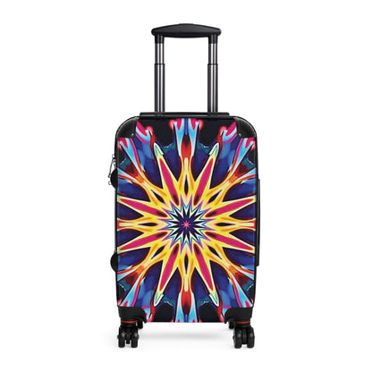 Kaleidoscope Star Carry-On Suitcase — Colorful Mandala Travel Luggage