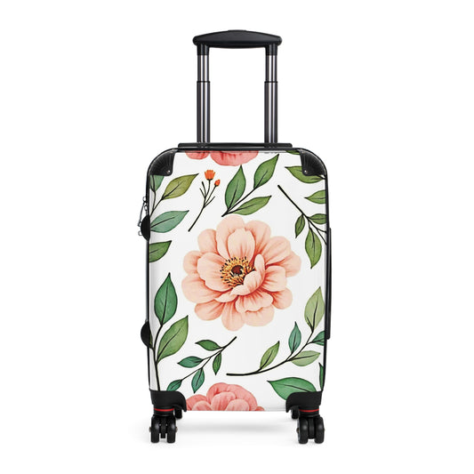 Floral Carry-On Suitcase — Pink Peony Travel Luggage