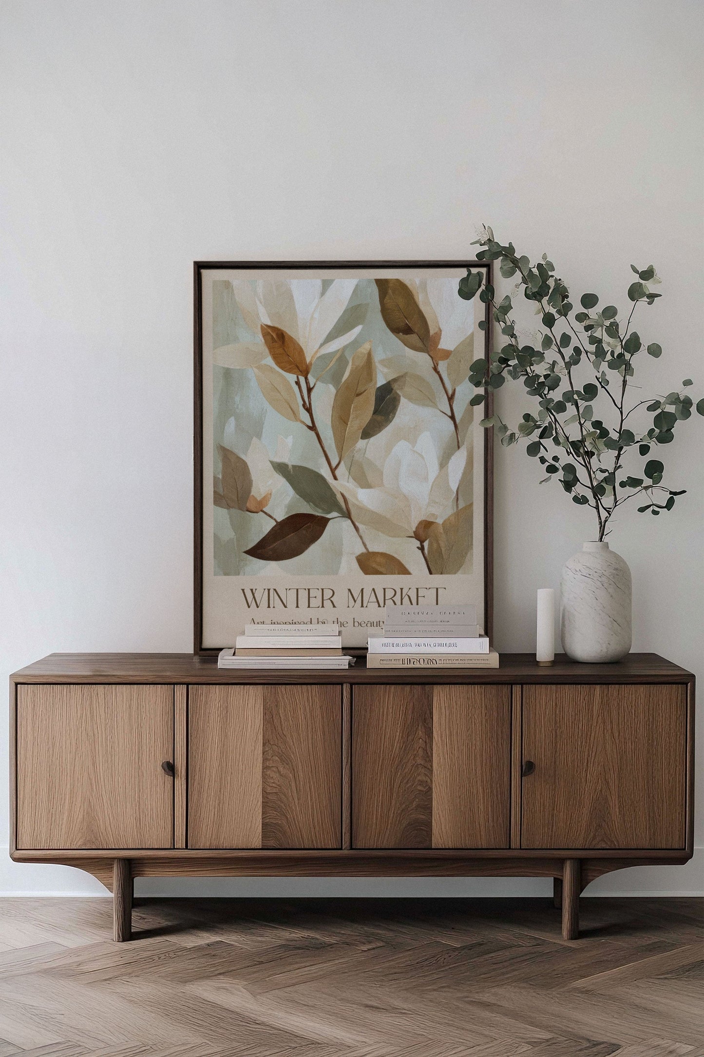 WINTERMARKT III, Werk auf gespannter Leinwand