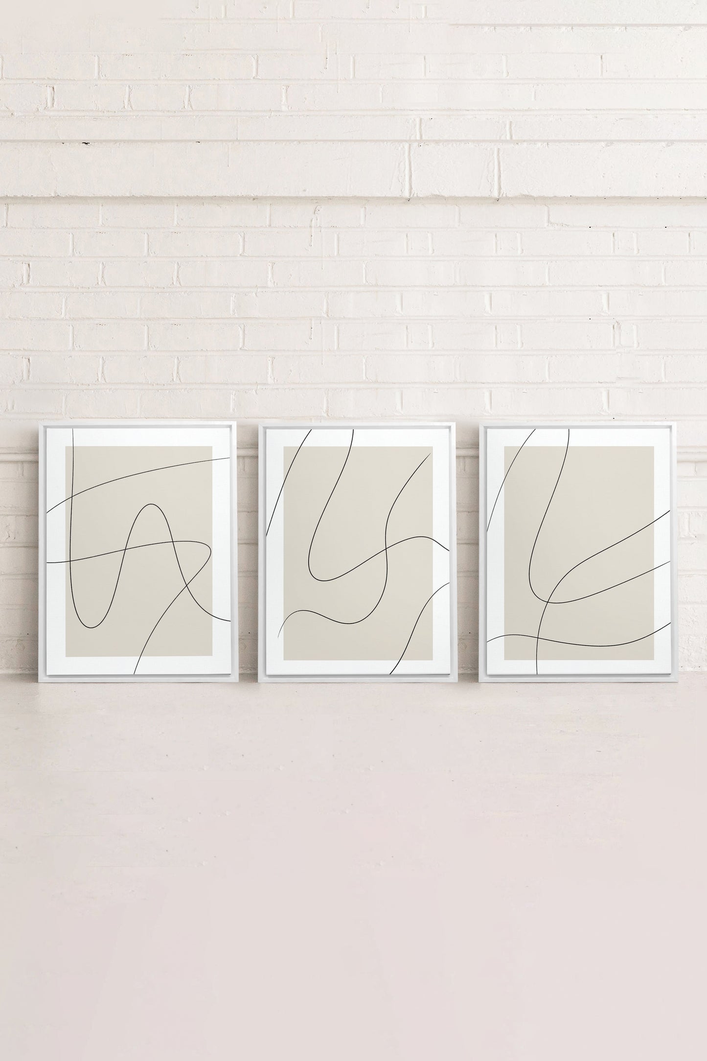 ELEGANTES KURVENDUO (3 Werke auf gespannter Leinwand)