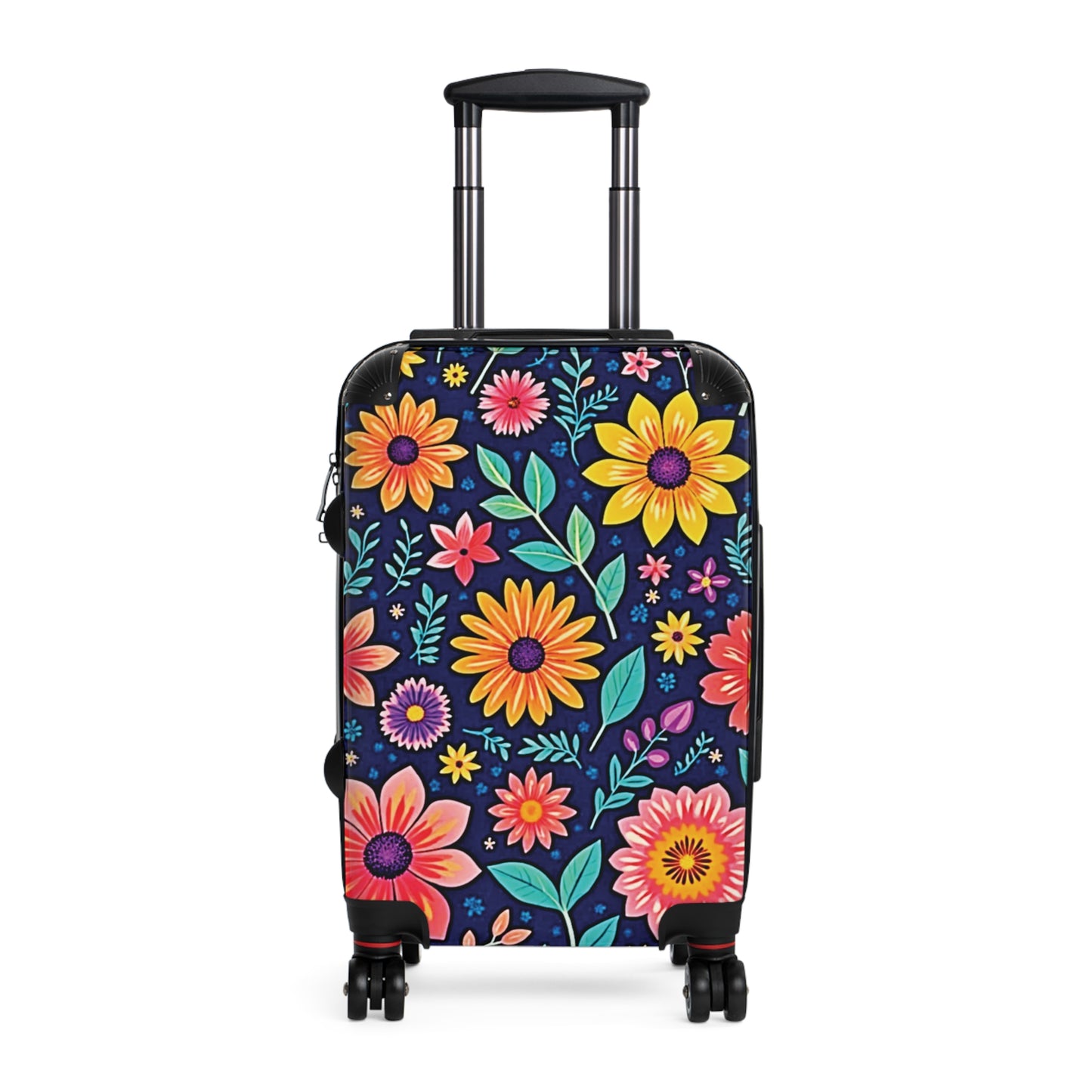 Blumiger Handgepäckkoffer — Heller Gänseblümchen-Reisekoffer