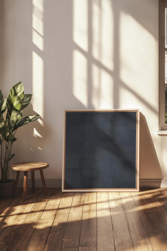 BLAUE DÄMMERUNG, Werk auf gespannter Leinwand
