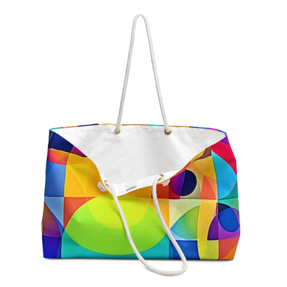 Abstract Colorful Geometric Pattern Weekender Bag | Vibrant Travel Tote