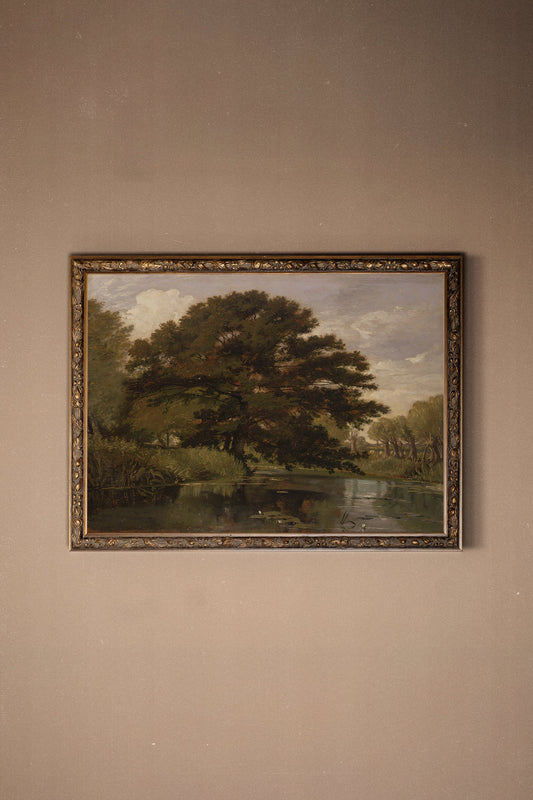 Unter dem alten Baum, Vintage-Bronze-Rahmen