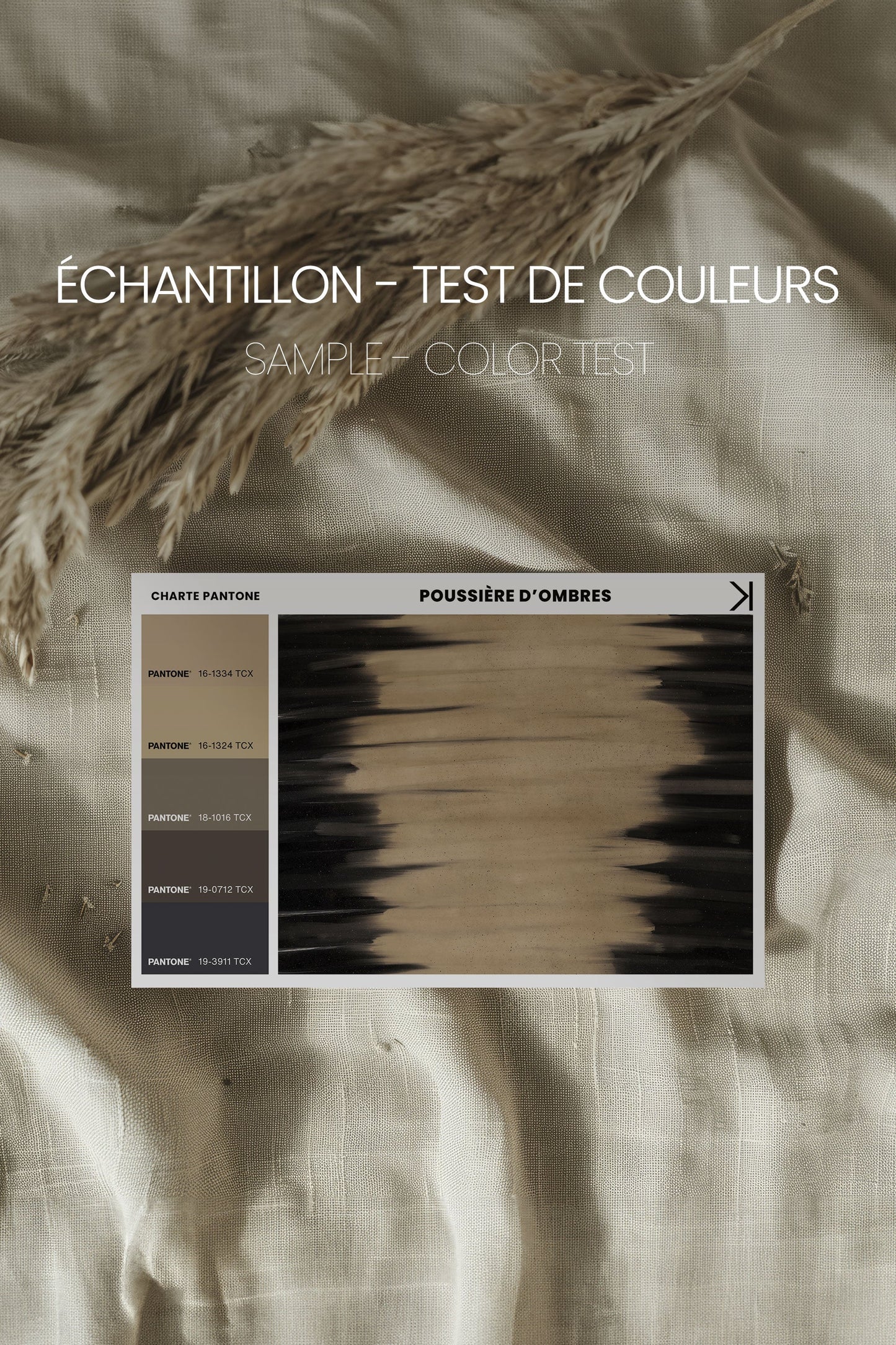 POUSSIÈRE D'OMBRES、木枠に張られたキャンバス作品