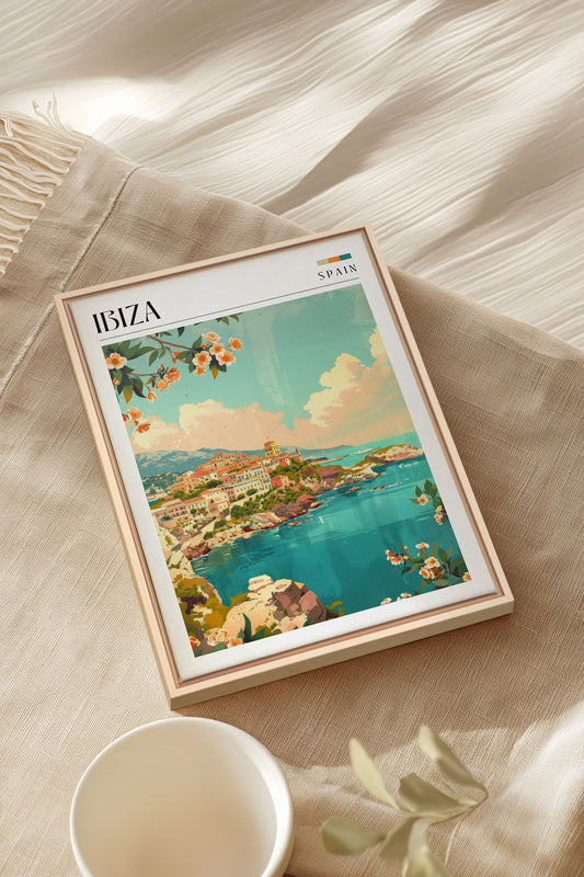 Ibiza, Kunstwerk auf gespannter Leinwand