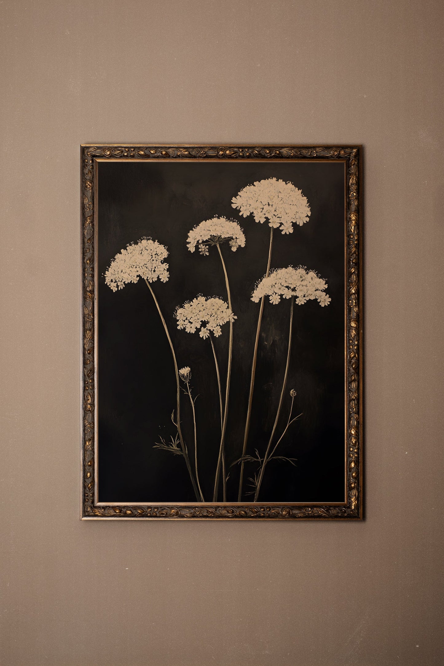 FLEURS DE MINUIT, CADRE VINTAGE BRONZE