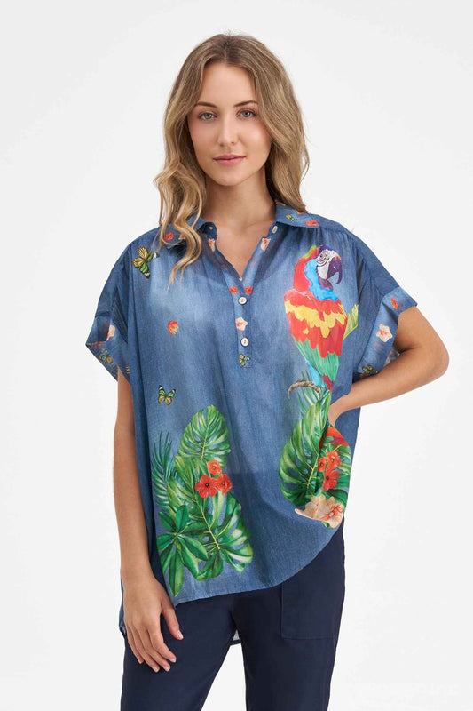 Women's Woven Tunic Top