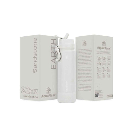 AquaFlask Earth Collection 22oz Stainless Steel Water Bottle – Insulated, Hot 12hrs Cold 24hrs