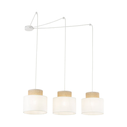 DUO White Adjustable 3-Light Pendant for Dining Table & Kitchen Island - AURABAGS SHOP