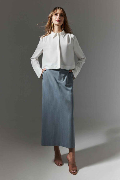 Satin long sleeve shirt