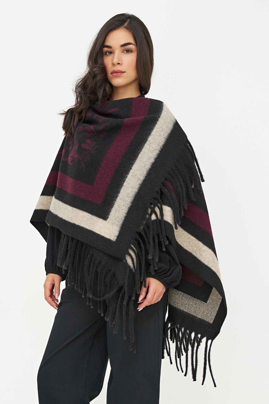Women's Woven Poncho