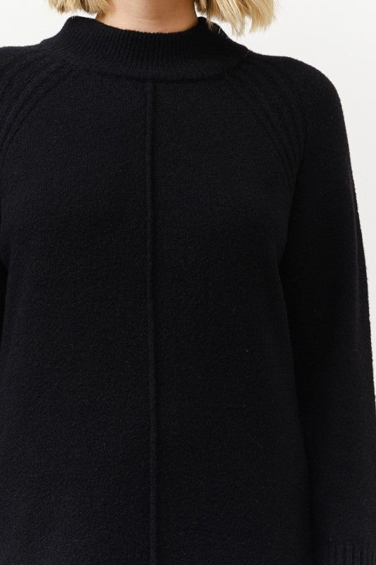Mock Neck Sweater Dress
