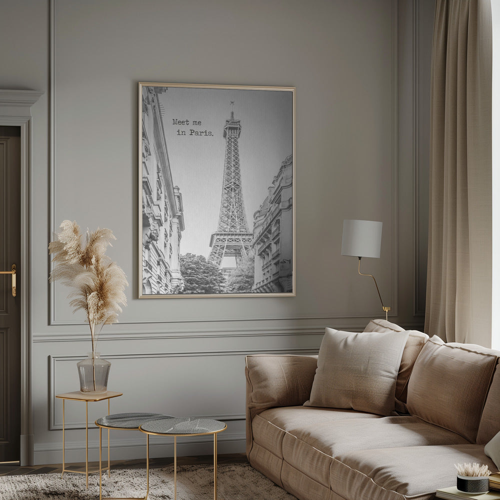 Wandbild Meet me in Paris