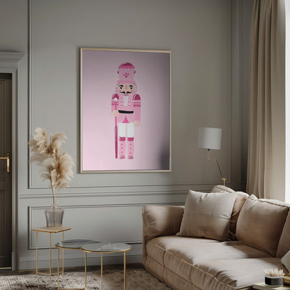 Wandbild Rosa Nussknacker Leinwanddruck