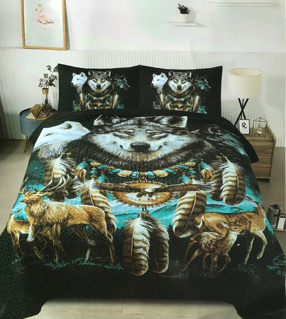 Kingdom of the North 3 Piece Quilt Set