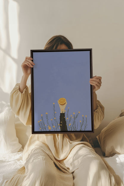 CITRUS BLOOM, Stretched canvas artwork