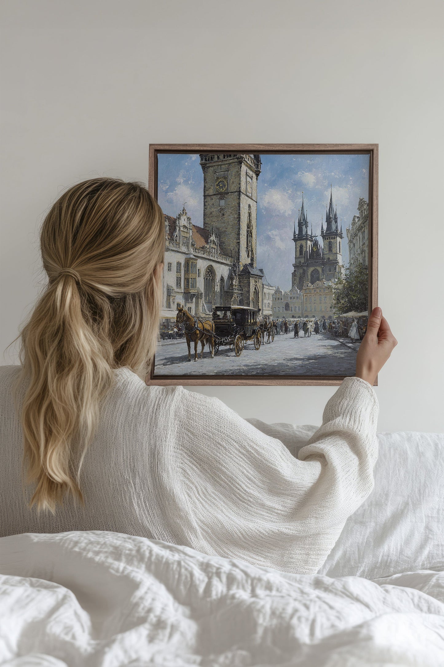 PLACE DU TEMPS, Kunstwerk auf gespannter Leinwand