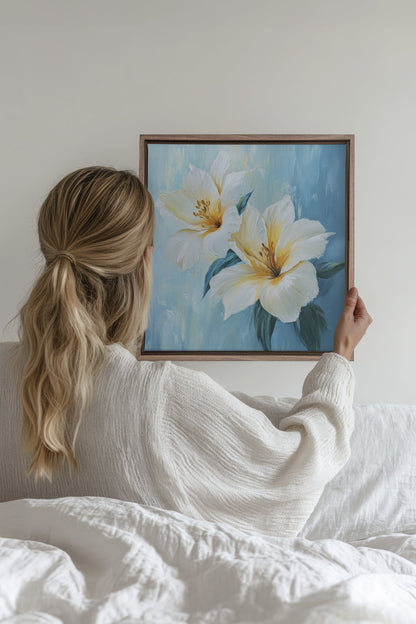 AURORE FLORALE, stretched canvas artwork