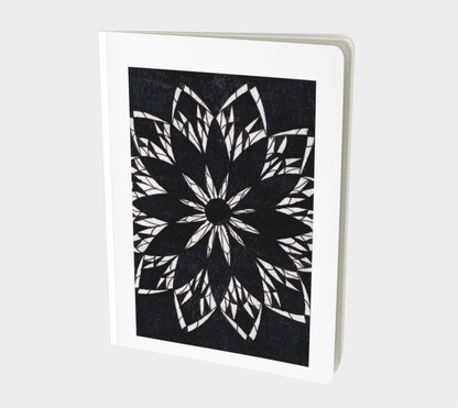 Large | Notebook | Black Stained Glass