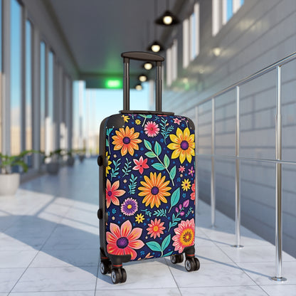 Blumiger Handgepäckkoffer — Heller Gänseblümchen-Reisekoffer