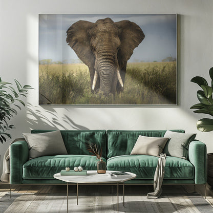Wandkunst-Begegnungen in der Serengeti. Elefant