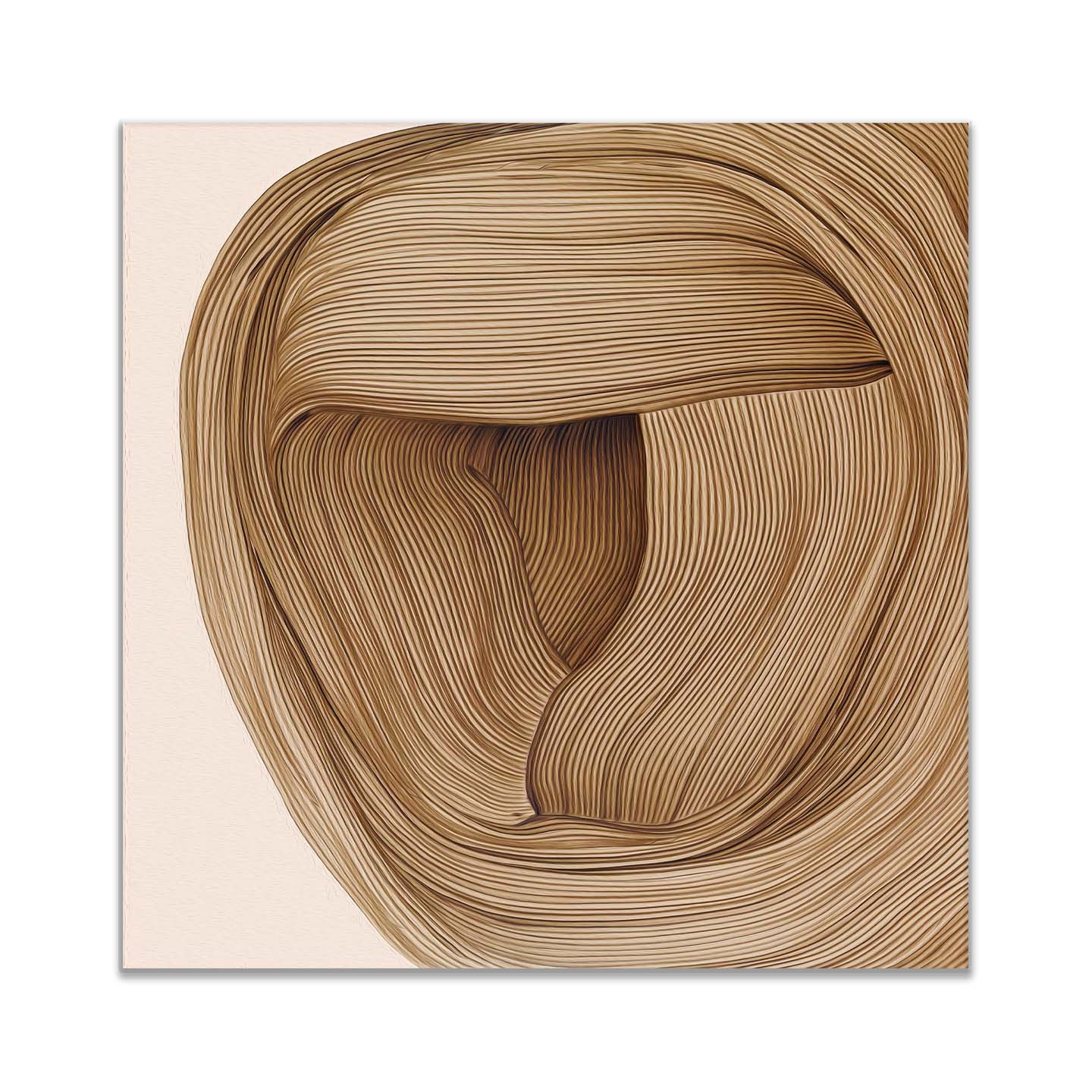 Wandbild 36" x 36" Strichzeichnung Fine Art Leinwand