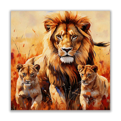 Wandbild Familie 91cm x 91cm: Kunstdruck Leinwand