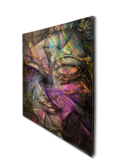 Wandbild Dimensionaler Buddha – Fine Art Leinwand