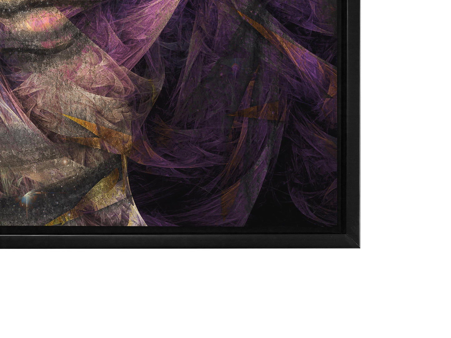Wandbild Dimensionaler Buddha – Fine Art Leinwand