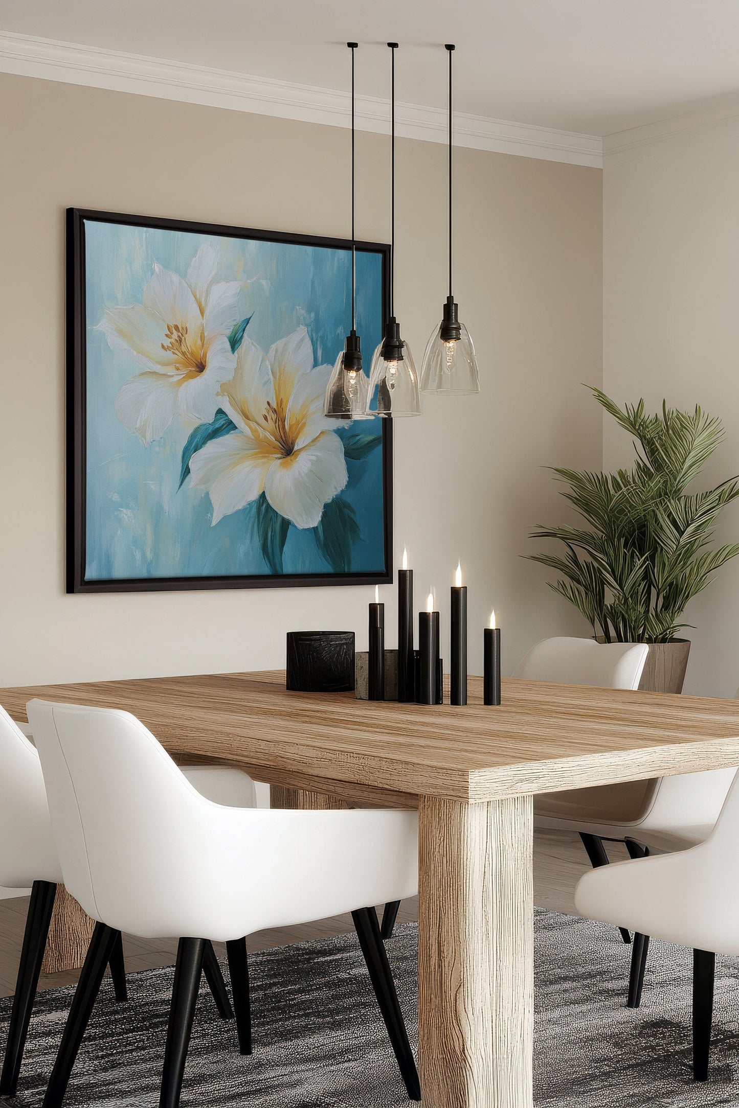 AURORE FLORALE, stretched canvas artwork