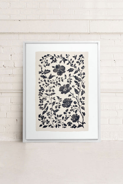 FLORAL SHADOW, Mischtechnik auf gespannter Leinwand