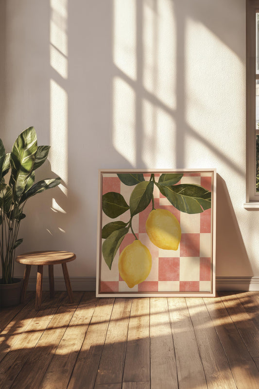 VINTAGE LEMONADE, stretched canvas artwork