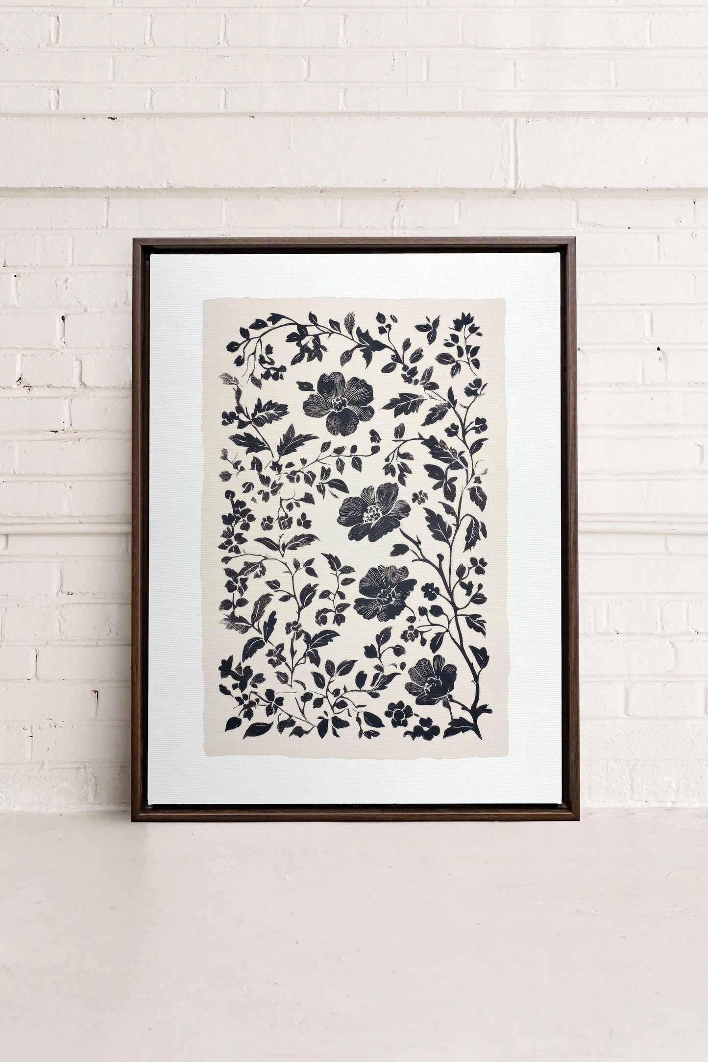 FLORAL SHADOW, Mischtechnik auf gespannter Leinwand