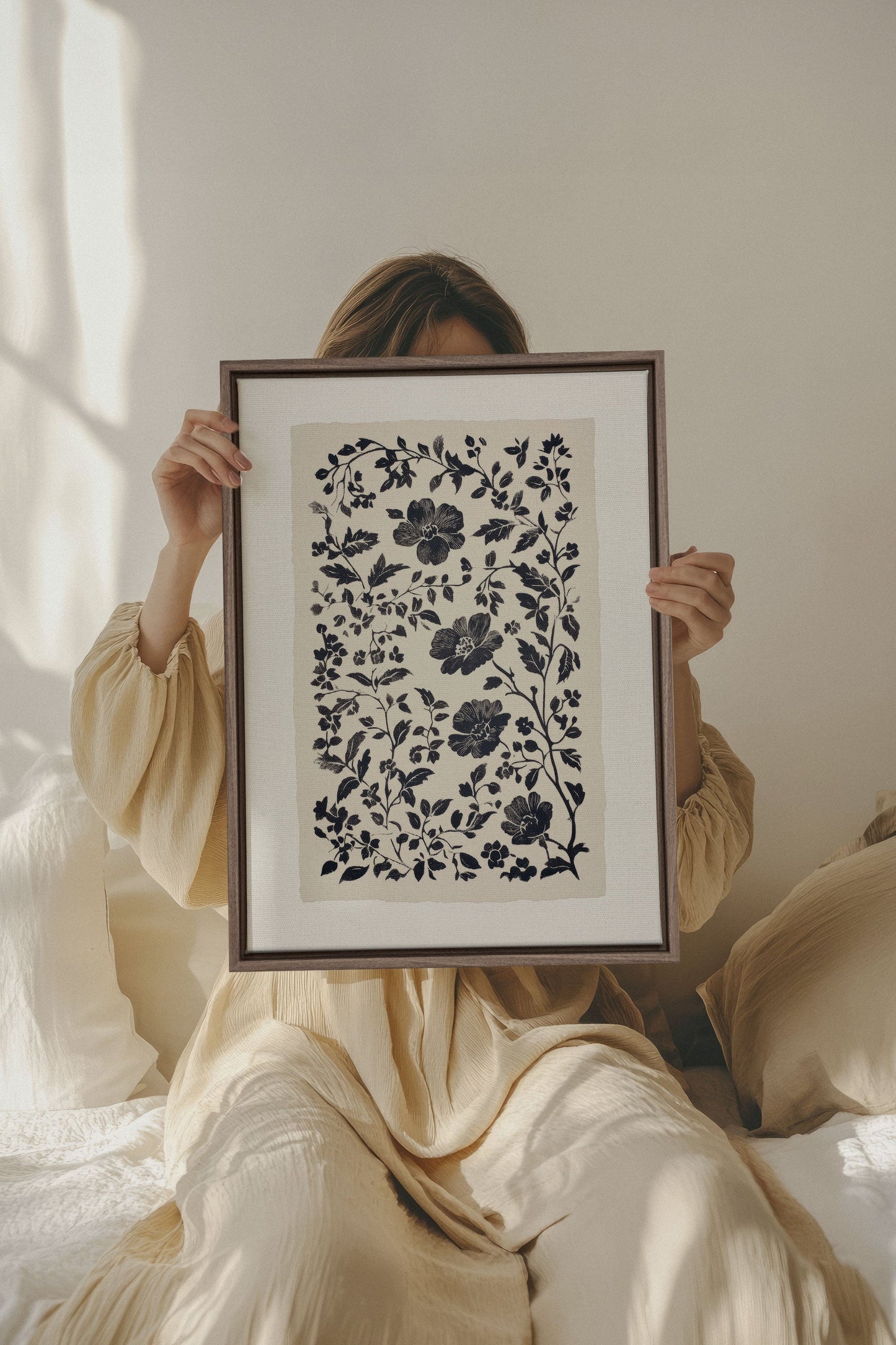 FLORAL SHADOW, Mischtechnik auf gespannter Leinwand