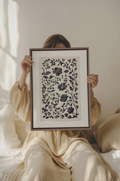 FLORAL SHADOW, Mischtechnik auf gespannter Leinwand