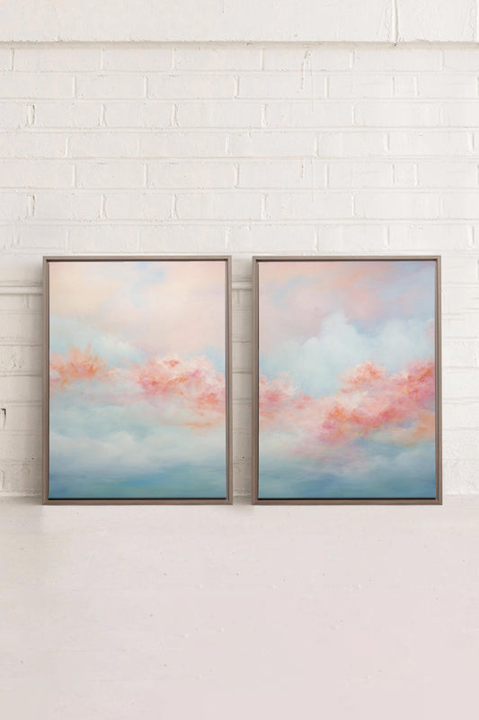 MYSTIC SUNSET DUO (2 Werke auf Leinwand auf Keilrahmen)