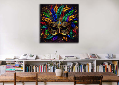 Leinwandbild – Bunte Maske – Wandkunst
