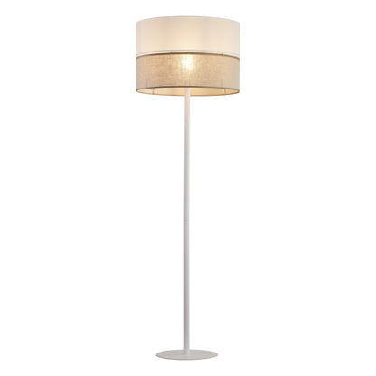 LINOBIANCO Natural Woven Floor Lamp for Living Room, Bedroom & Reading Nook – Scandinavian Minimalist Lighting - AURABAGS SHOP