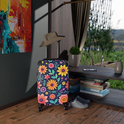 Blumiger Handgepäckkoffer — Heller Gänseblümchen-Reisekoffer