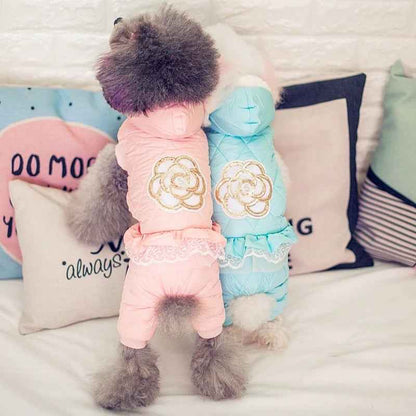 Coco Chewnel Winter Dog Jumpsuit | Full Body Cold Weather Onesie