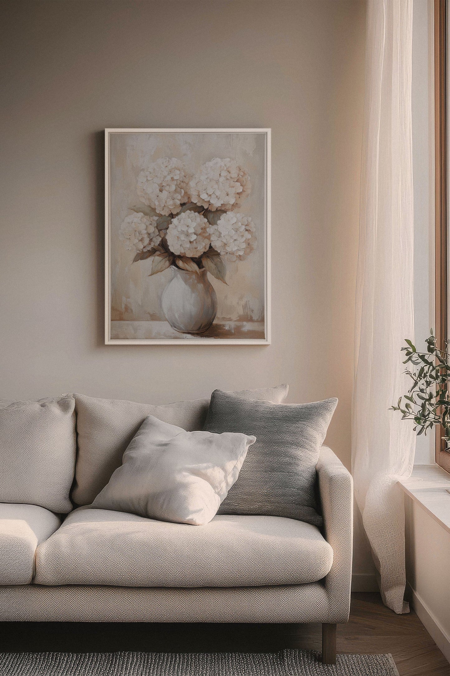 IVORY BLOOMS, Kunstwerk auf gespannter Leinwand