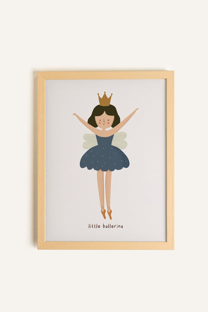 Kleine Ballerina, gerahmte Leinwand mit starrem Segeltuch
