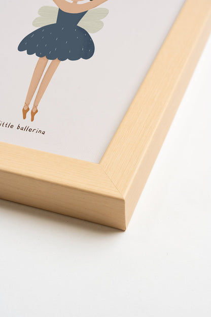 Kleine Ballerina, gerahmte Leinwand mit starrem Segeltuch