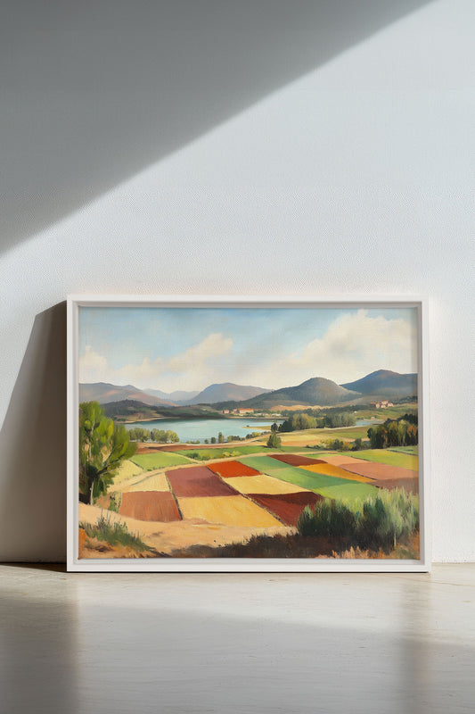 RUSTIKALE PALETTE, Werk auf gespannter Leinwand