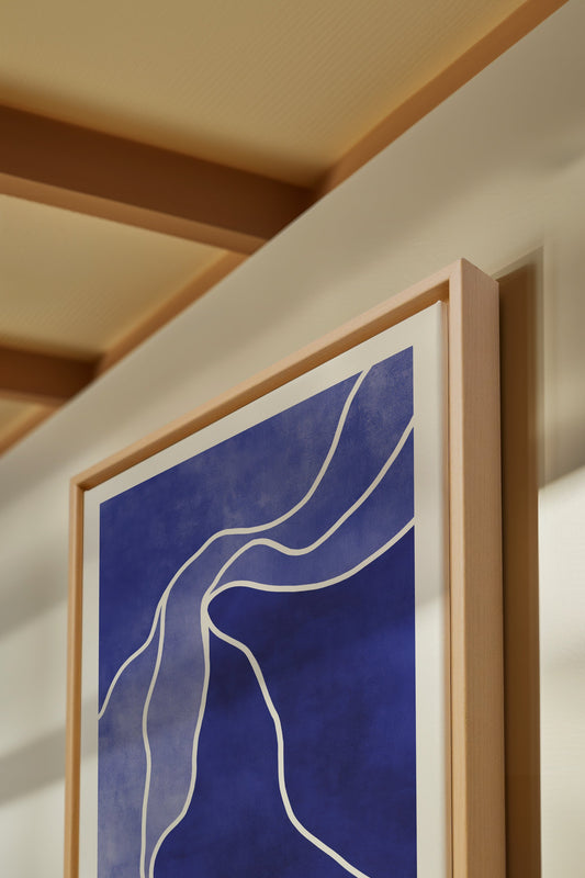 REFLET INDIGO, Werk auf gespannter Leinwand